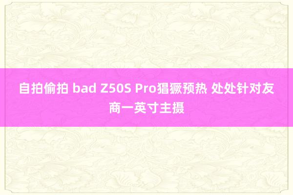 自拍偷拍 bad Z50S Pro猖獗预热 处处针对友商一英寸主摄